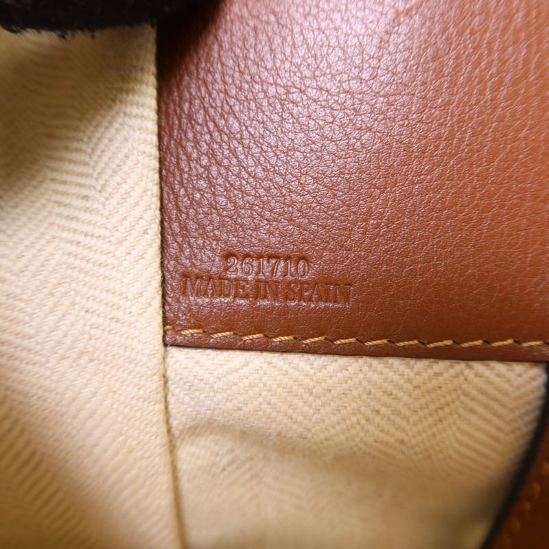 LOEWE 牛皮皮革Hammock Small金扣肩背袋-7