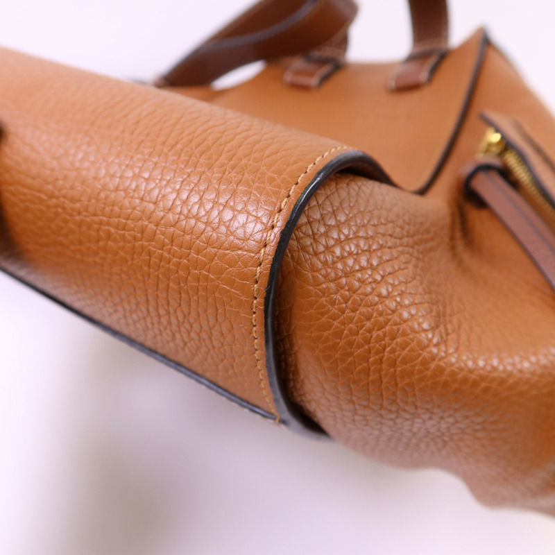 LOEWE 牛皮皮革Hammock Small金扣肩背袋-10