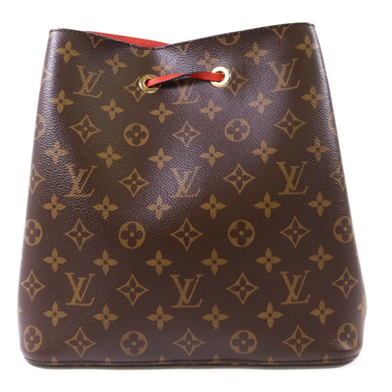 LOUIS VUITTON Monogram Neo Noe Bucket Bag金扣肩背袋Coquelicot-1
