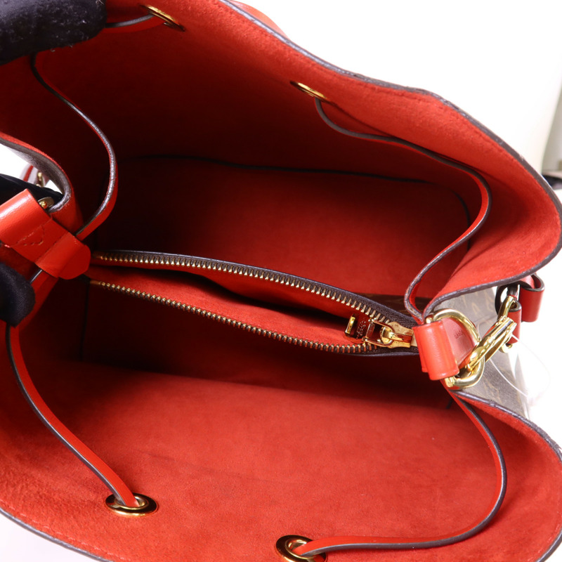 LOUIS VUITTON Monogram Neo Noe Bucket Bag金扣肩背袋Coquelicot-5