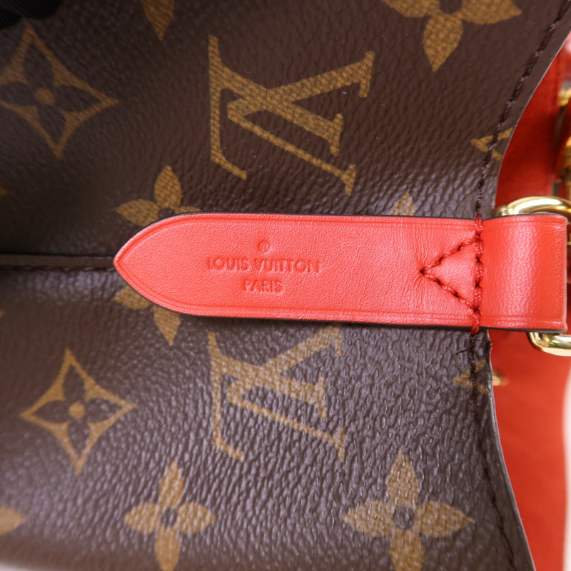 LOUIS VUITTON Monogram Neo Noe Bucket Bag金扣肩背袋Coquelicot-6