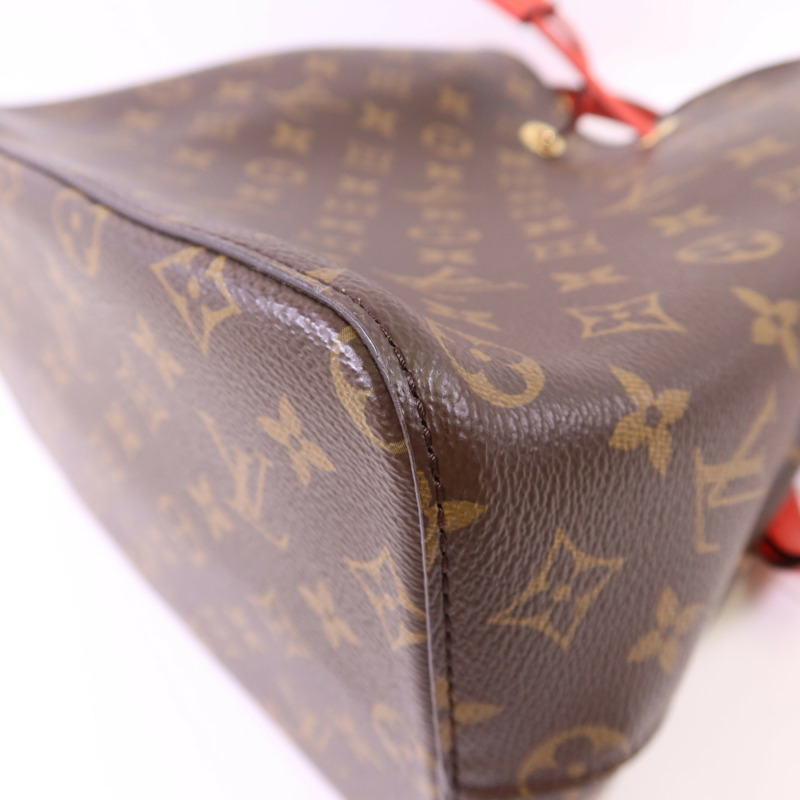 LOUIS VUITTON Monogram Neo Noe Bucket Bag金扣肩背袋Coquelicot-12