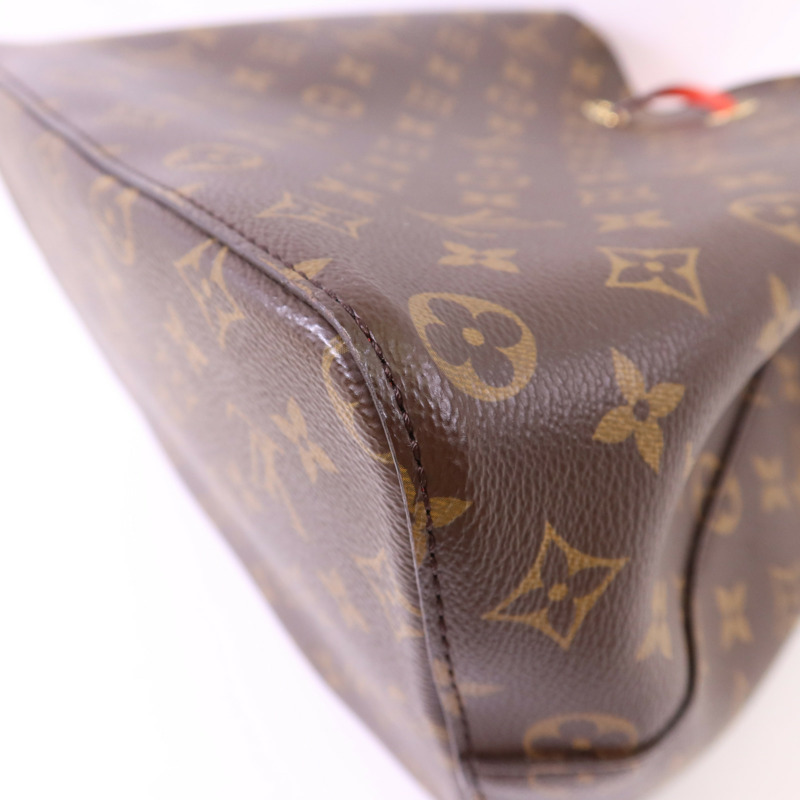 LOUIS VUITTON Monogram Neo Noe Bucket Bag金扣肩背袋Coquelicot-14
