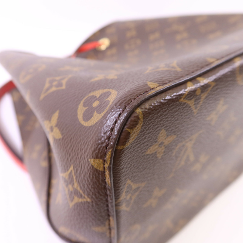 LOUIS VUITTON Monogram Neo Noe Bucket Bag金扣肩背袋Coquelicot-15