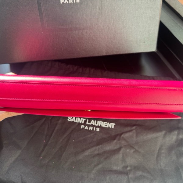YSL SAINT LAURENT 326079  桃紅色 Logo 手拿包 晚宴包 手袋-7