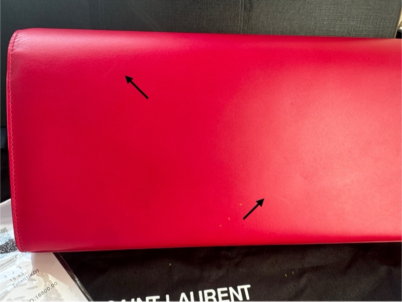 YSL SAINT LAURENT 326079  桃紅色 Logo 手拿包 晚宴包 手袋-17