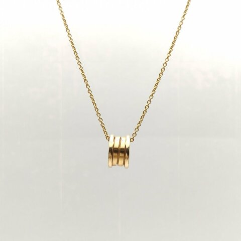 BVLGARI B.ZERO1彈簧項鏈單環扣18K黃金項鏈黃金項鍊