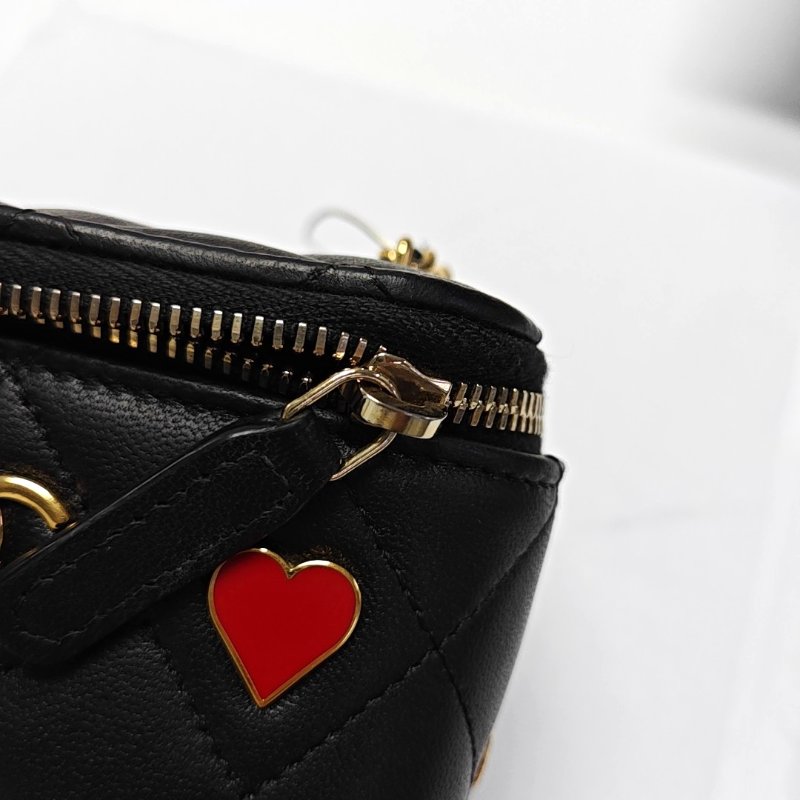 CHANEL黑色羊皮菱格紋絎縫單肩包斜挎包金色五金 晶片款-10