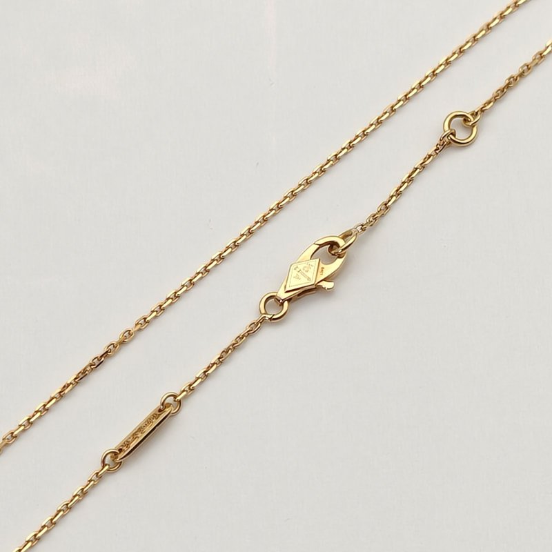 Van Cleef & Arpels SweetAlhambra小號單花項鏈新扣18K黃金/白貝母項鏈黃金項鍊-4