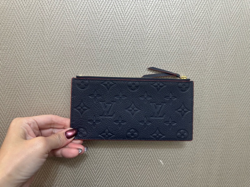 LV 海軍藍牛皮壓紋紅油邊三合一鍊包M64099-5