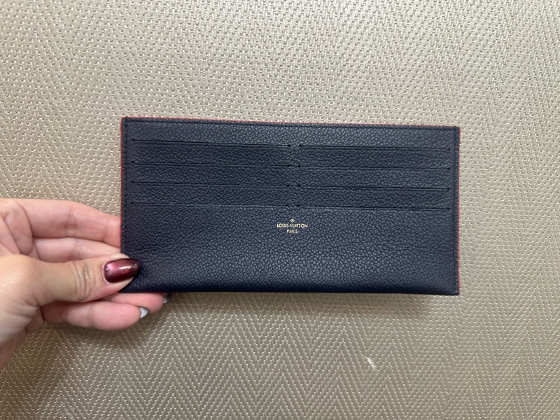 LV 海軍藍牛皮壓紋紅油邊三合一鍊包M64099-7