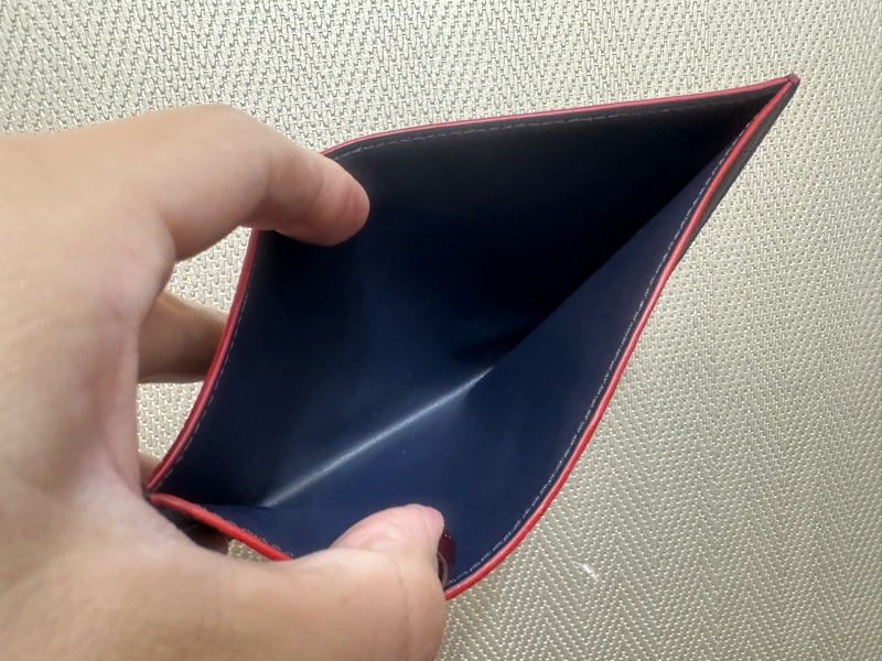 LV 海軍藍牛皮壓紋紅油邊三合一鍊包M64099-8