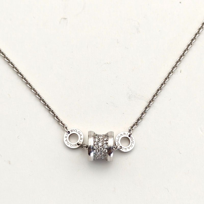 BVLGARI B.ZERO1小蠻腰手鏈滿鑽18K白金/鑽石S-M碼白金鑽石/18K手鍊／手環-0