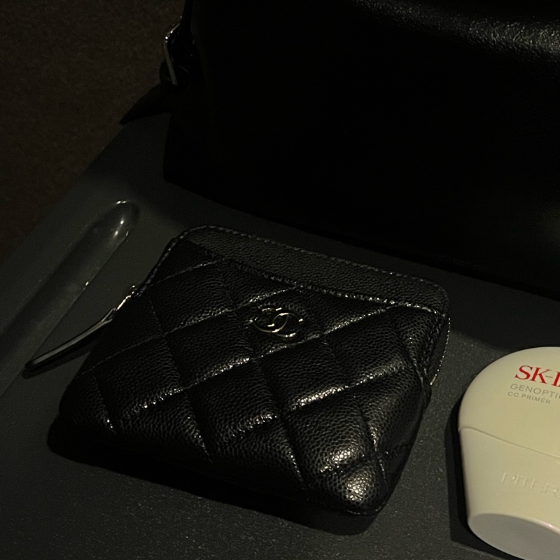 Chanel吐司零錢卡包（荔枝皮）-0