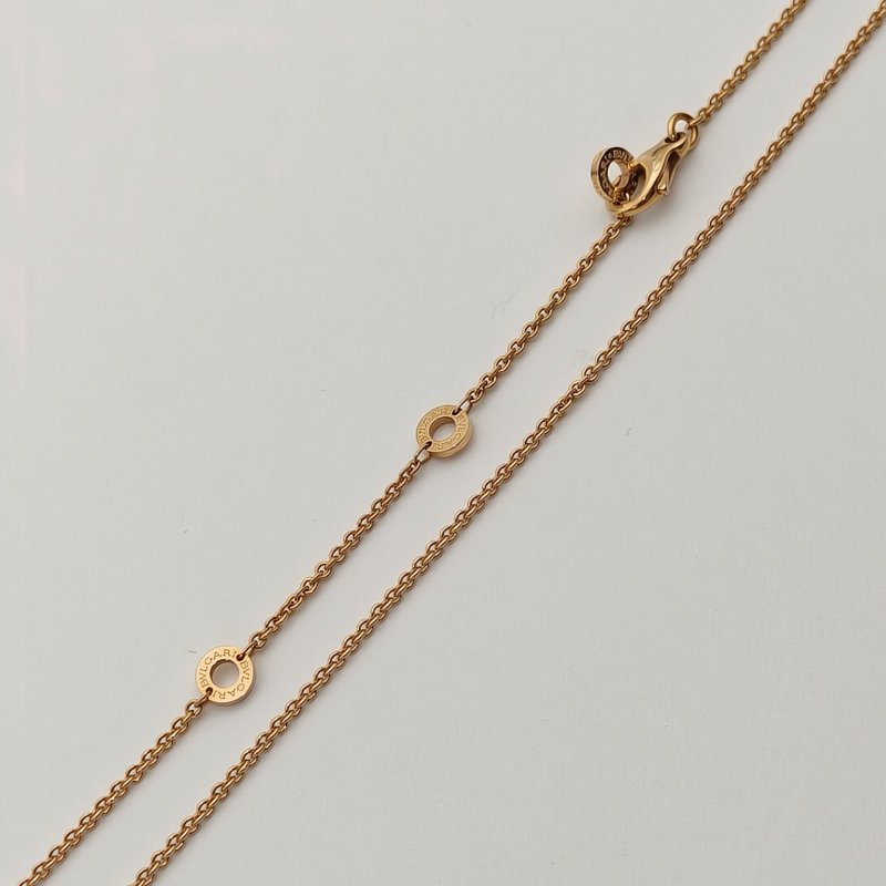 BVLGARI B.ZERO1彈簧項鏈三環扣18K玫瑰金/黑陶瓷項鏈玫瑰金項鍊-3