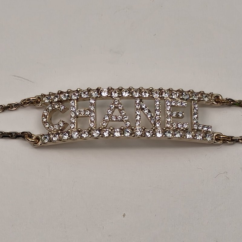 CHANEL 合金字母滿鑽chocker手鏈手鍊／手環-2