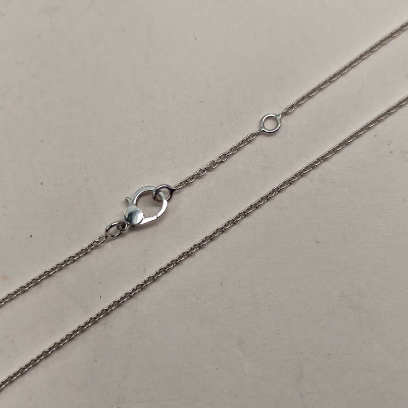 HERMES Finesse小Q項鏈18k白金18K白金/鑽石項鏈白金項鍊-4