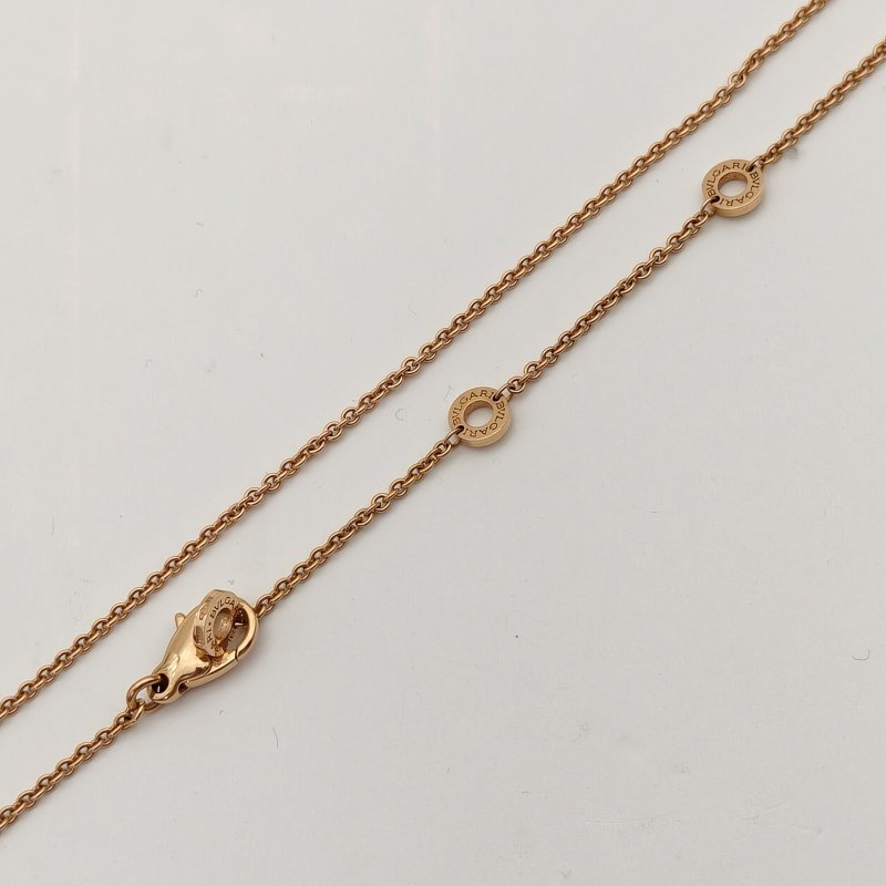 BVLGARI B.ZERO1彈簧項鏈三環扣18K玫瑰金項鏈玫瑰金項鍊-3
