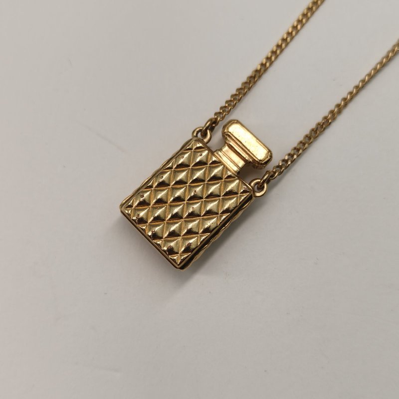 CHANEL 合金5號香水瓶水鑽項鏈項鍊-3