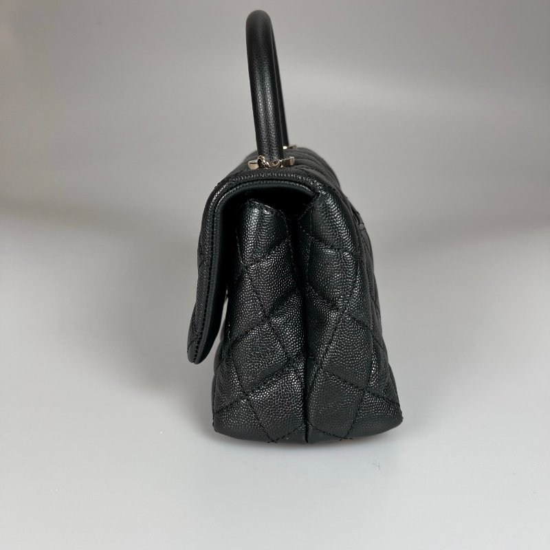 CHANEL HANDLE XXS 手提包荔枝 黑金 AS2215/30開-2