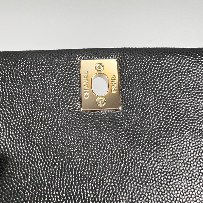 CHANEL HANDLE XXS 手提包荔枝 黑金 AS2215/30開-6