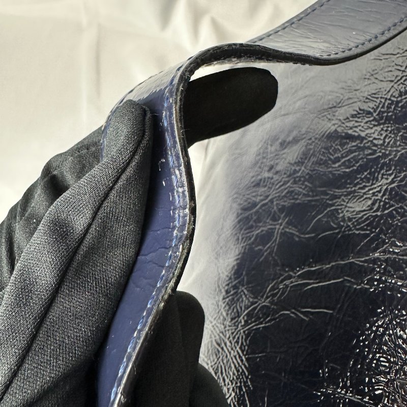 現貨 FENDI漆皮大法棍 深藍-14