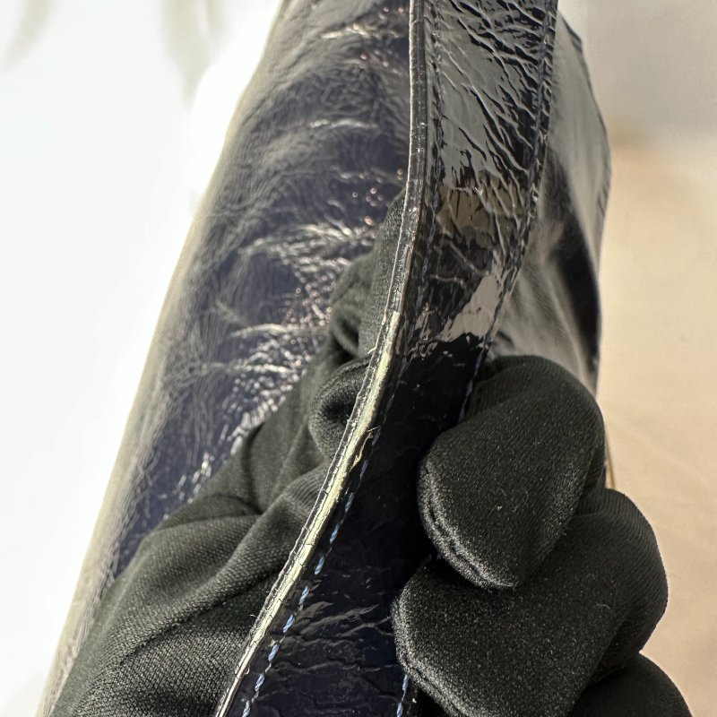 現貨 FENDI漆皮大法棍 深藍-16