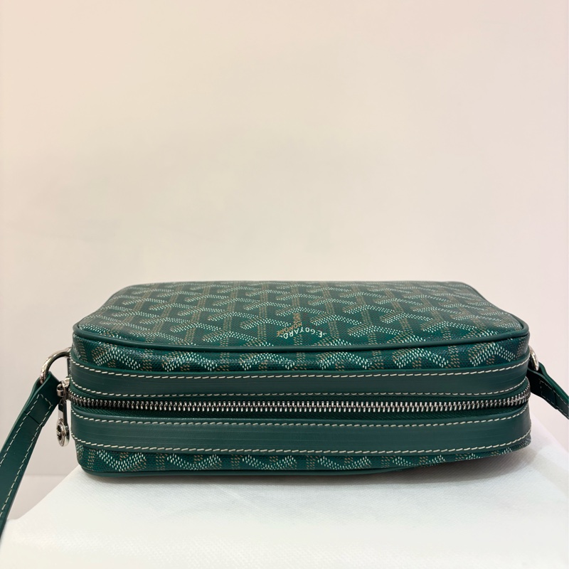 GOYARD綠色PVC相機包-5