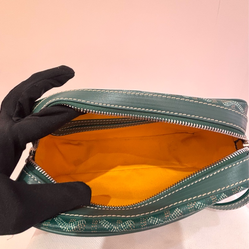 GOYARD綠色PVC相機包-6