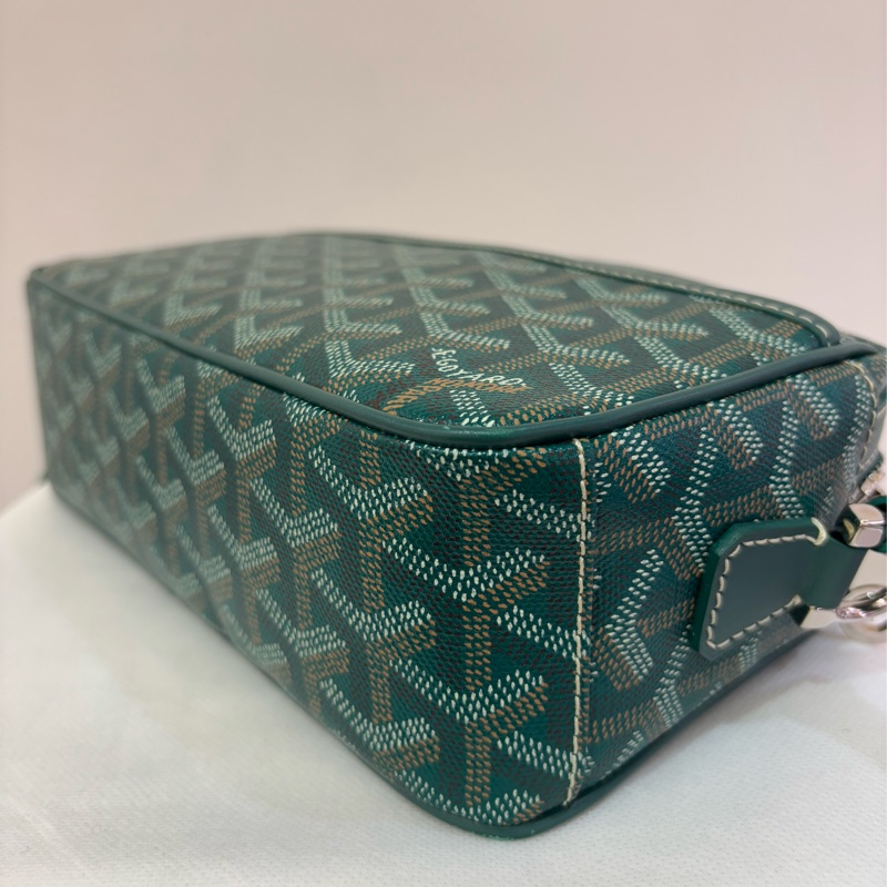 GOYARD綠色PVC相機包-7