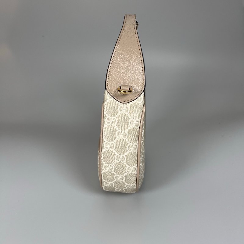 全新品 GUCCI 726843 OPHIDIA燕麥色月亮包-2