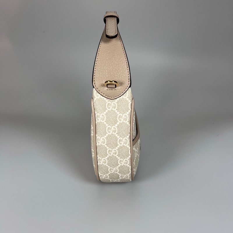 全新品 GUCCI 726843 OPHIDIA燕麥色月亮包-3
