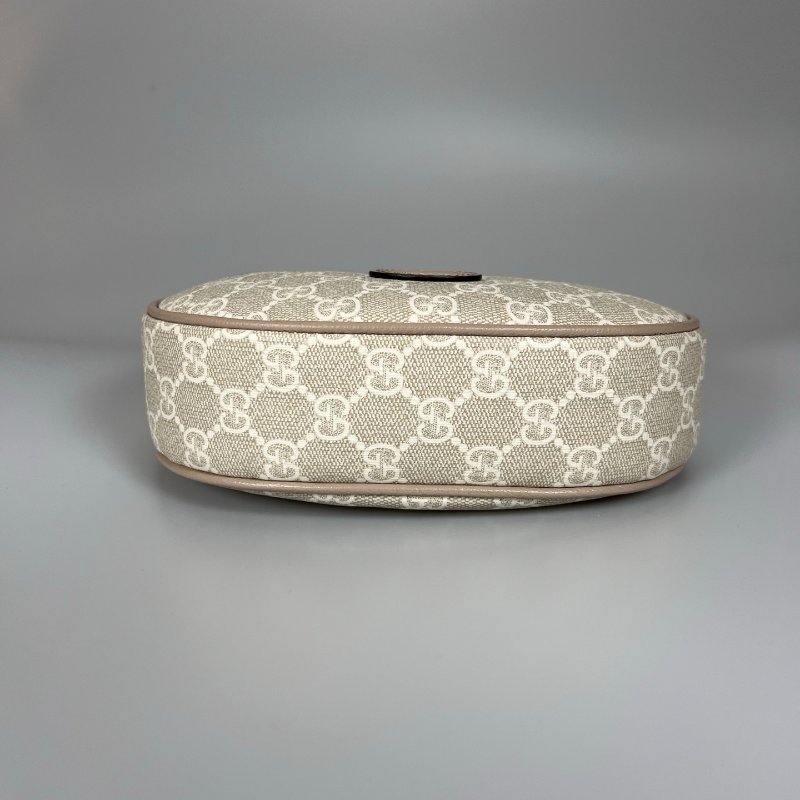 全新品 GUCCI 726843 OPHIDIA燕麥色月亮包-4