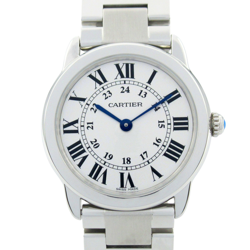 銀色錶盤 不鏽鋼 Ronde Solo 腕錶【Cartier 卡地亞】 W6701004-0