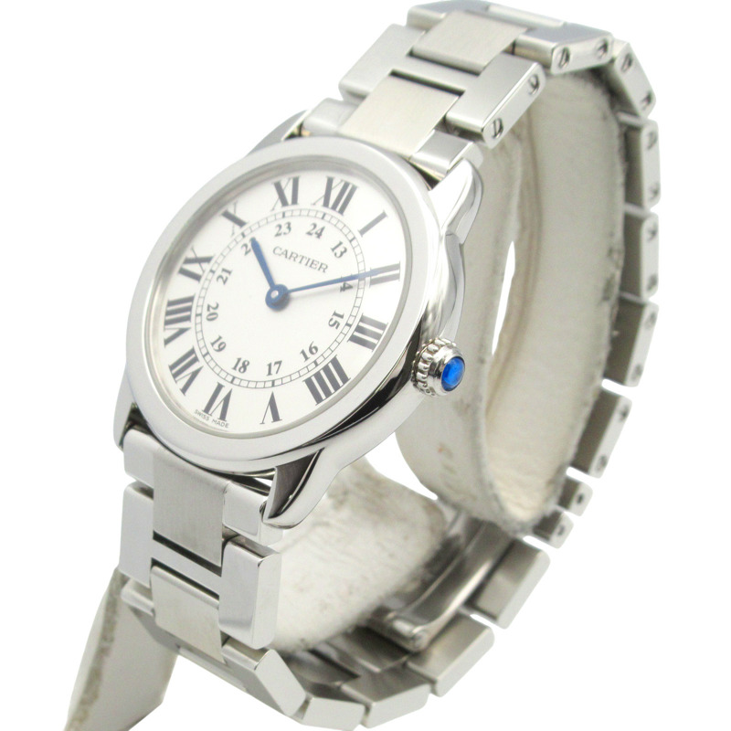 銀色錶盤 不鏽鋼 Ronde Solo 腕錶【Cartier 卡地亞】 W6701004-1