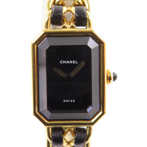 黑色錶盤 皮革鍊帶 Premiere M 腕錶 H0001【CHANEL 香奈兒】 H0001