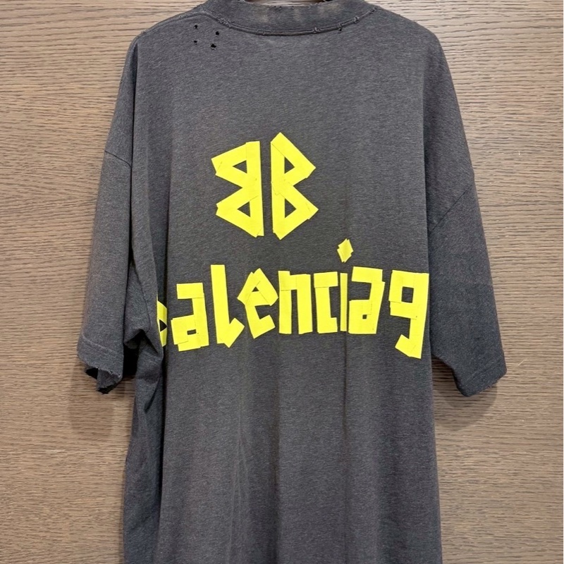 巴黎世家膠帶連身短袖-5