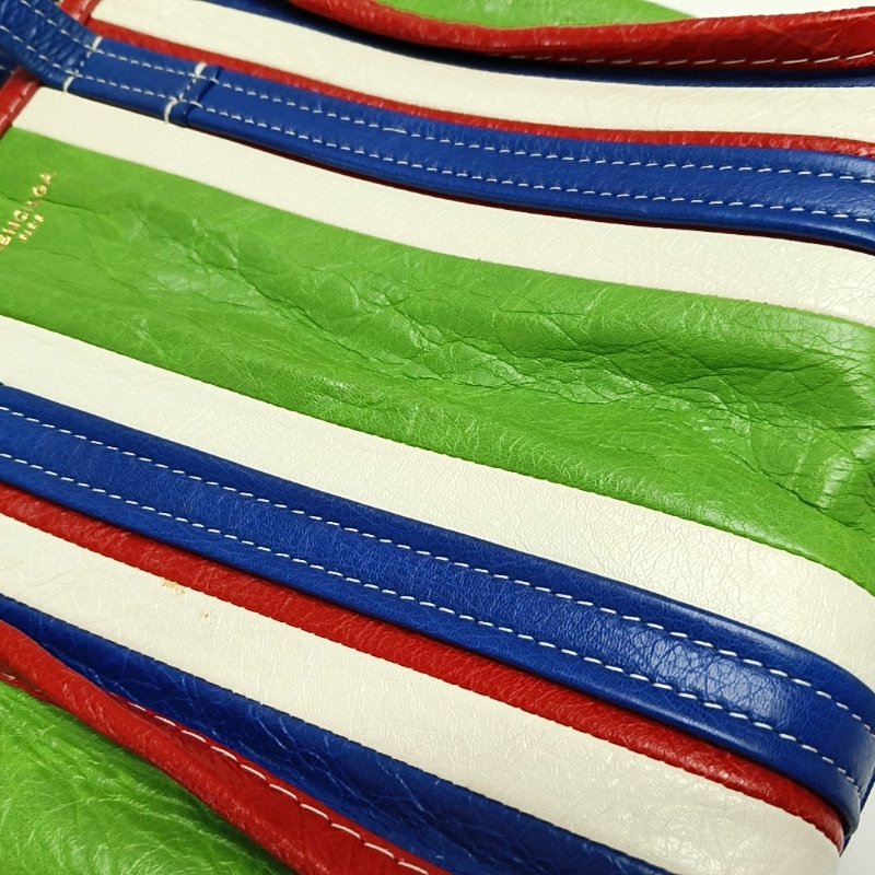BALENCIAGA Bazar XS綠色羊皮單肩包斜挎包手提包 銀色五金 可拆卸肩帶-8