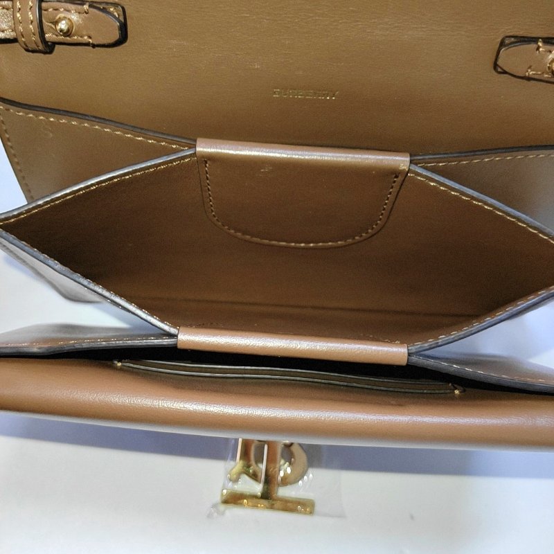 BURBERRY 迷你白色牛皮單肩包雙肩包 可拆卸肩帶-6