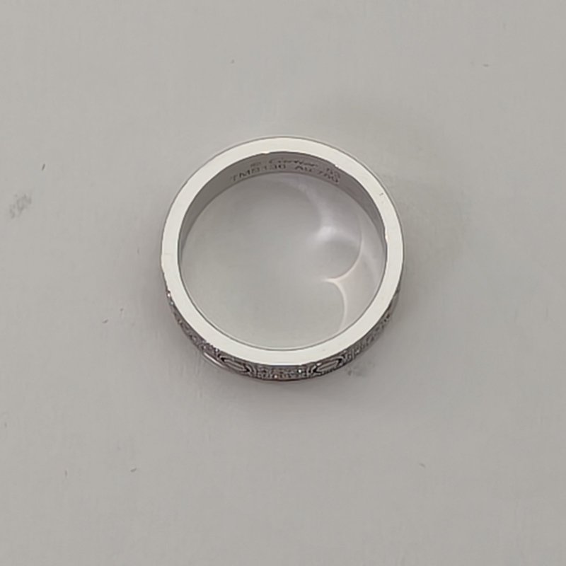 Cartier LOVE18K金滿鑽三排鑽滿天星寬版戒指18K白金/鑽石53白金18K戒指-4
