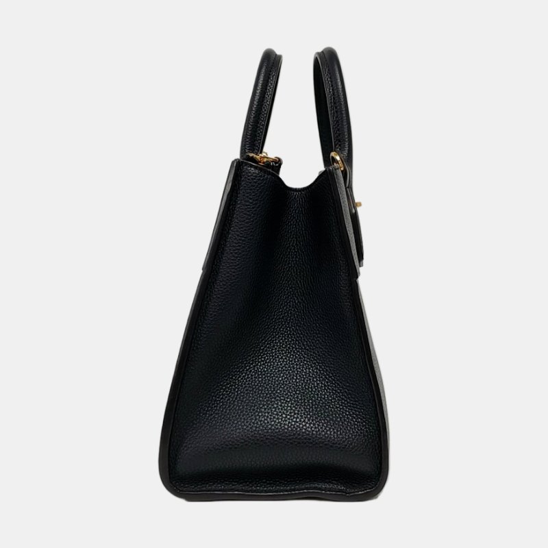 LOUIS VUITTON CITY STEAMER 小號黑色牛皮蒸汽包單肩包手提包金色五金可拆卸肩帶-3