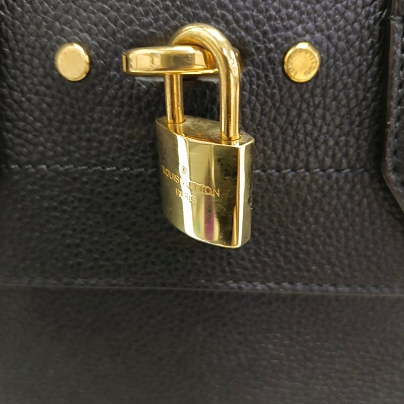 LOUIS VUITTON CITY STEAMER 小號黑色牛皮蒸汽包單肩包手提包金色五金可拆卸肩帶-8