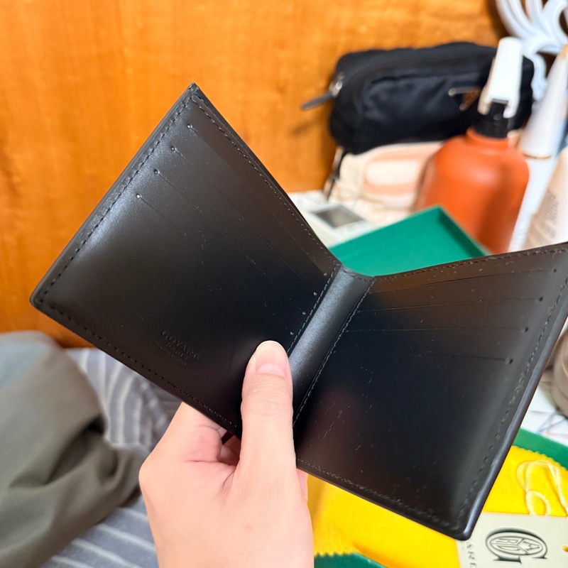全新Goyard Victoire八卡男用短夾 黑色-4