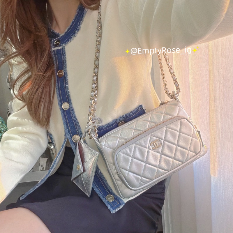 Chanel 幻彩人魚姬🦋銀silver相機包-2