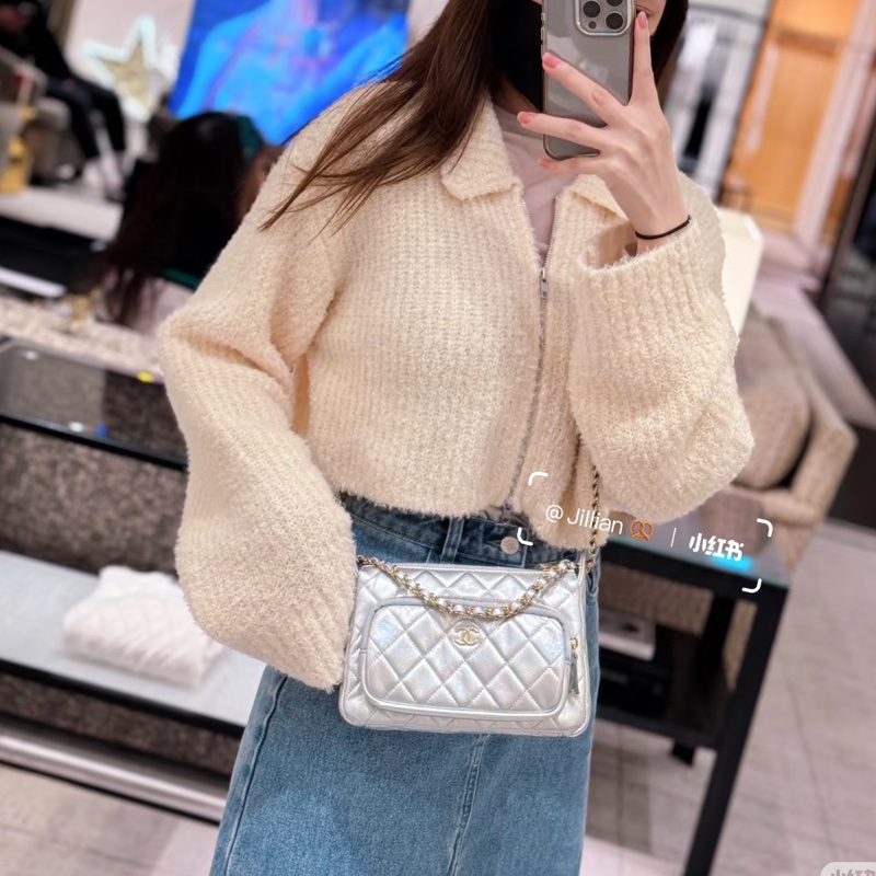 Chanel 幻彩人魚姬🦋銀silver相機包-7