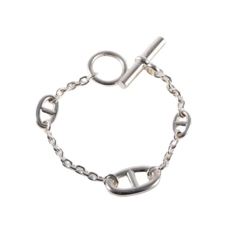 HERMES Farandole豬鼻子手鏈AG925銀ST手鍊／手環-0