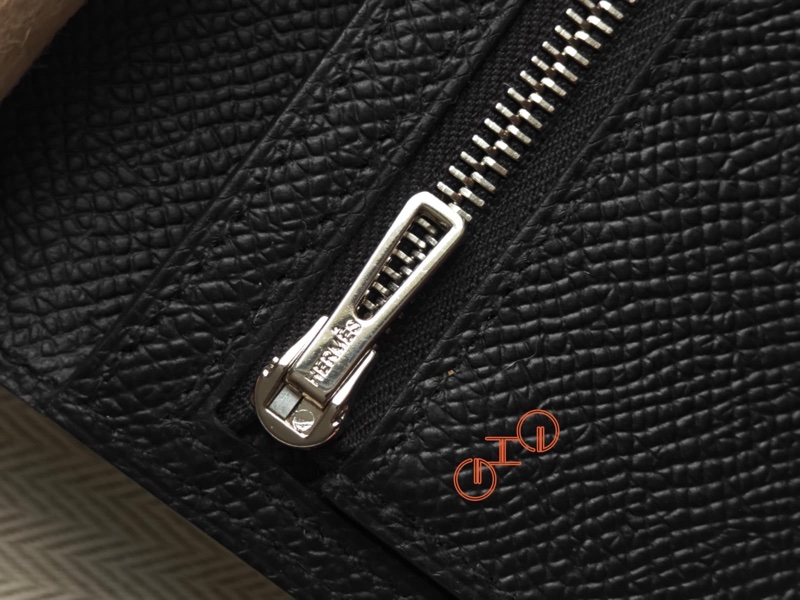 愛馬仕bearn compact 短錢包/ 黑銀（全新品）-3