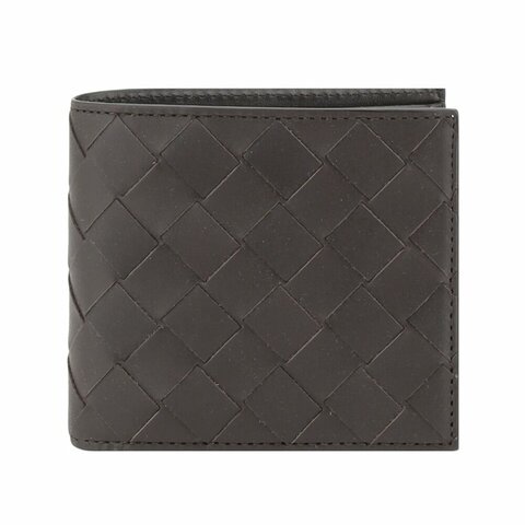 【BOTTEGA VENETA 寶緹嘉】BV Intrecciato Bi-Fold 牛皮 經典編織 短夾 零錢包 卡夾 皮夾 深巧克力色 749412