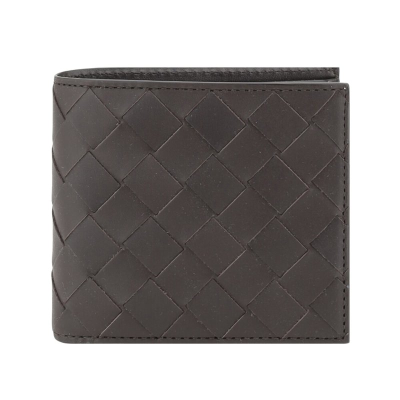 【BOTTEGA VENETA 寶緹嘉】BV Intrecciato Bi-Fold 牛皮 經典編織 短夾 零錢包 卡夾 皮夾 深巧克力色 749412-3