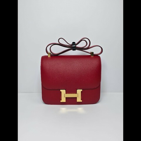 Hermes Constance 24紅色金扣
